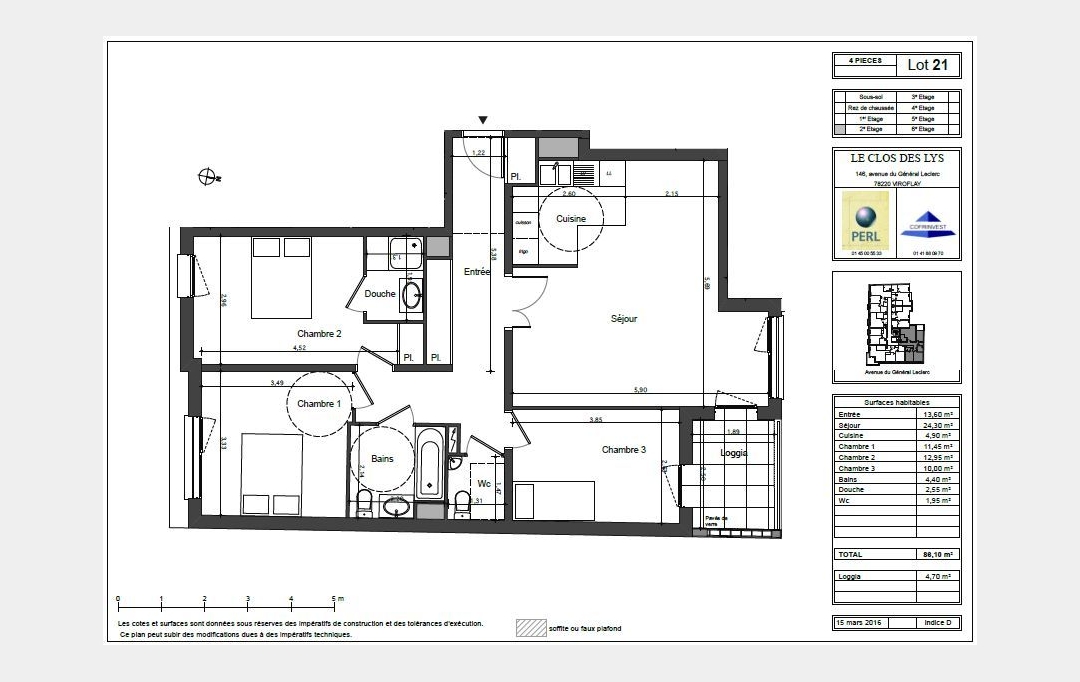 Annonces ISSYLESMOULINEAUX : Appartement | VIROFLAY (78220) | 90 m2 | 432 000 € 